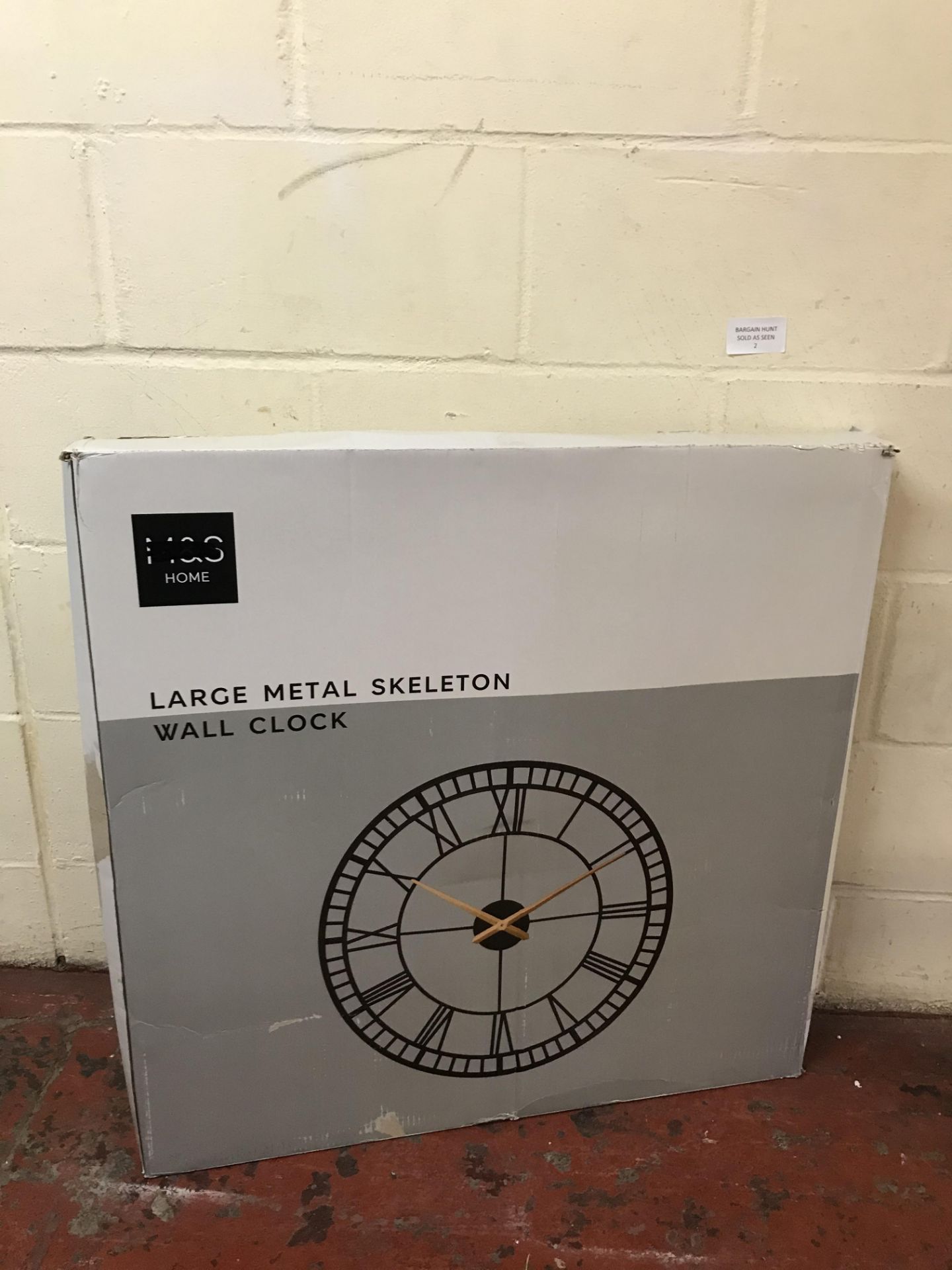 Large Metal Skeleton Wall Clock RRP £89