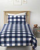 Easycare Cotton Mix Gingham Bedding Set, Single