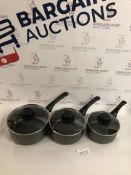 Set of 3 Saucepans with Lids