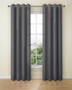Lined Banbury Weave Eyelet Curtains RRP £85