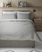 Cotton Rich Textured affle Bedding Set, Double RRP £59