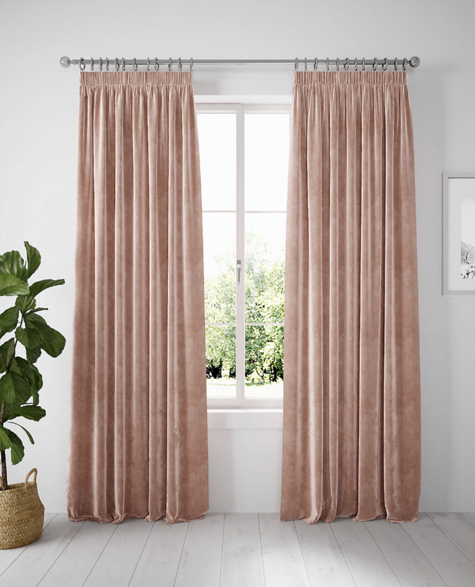 Luxury Velvet Pencil Pleat Curtains RRP £99