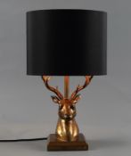 Stag Table Lamp, Black/ Gold RRP £49.50