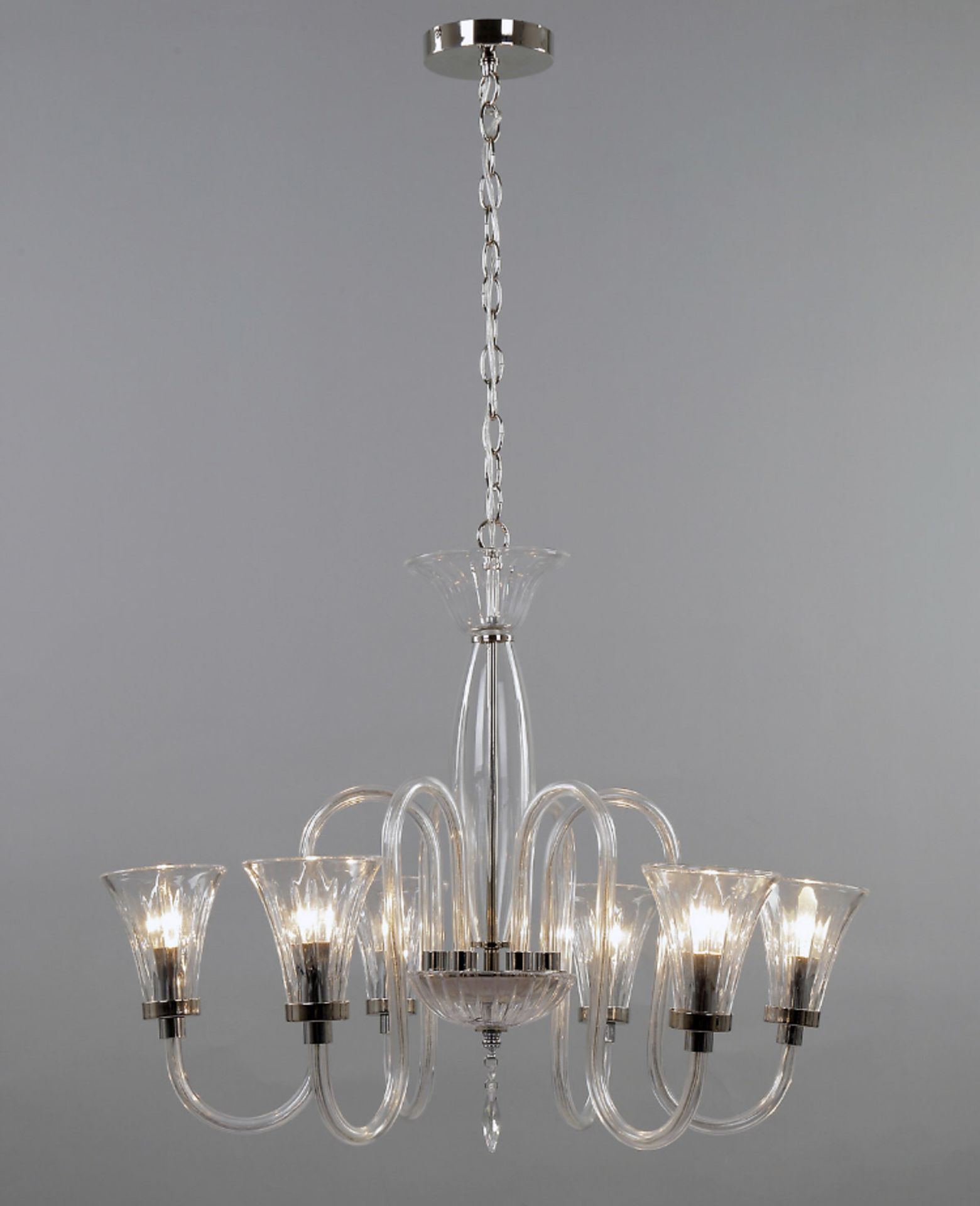 Stylish and Contemporary Classic Chandelier (missing 4x shades) RRP £189