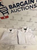 Set of 2 Tailored White Shirts, Size 14.5"