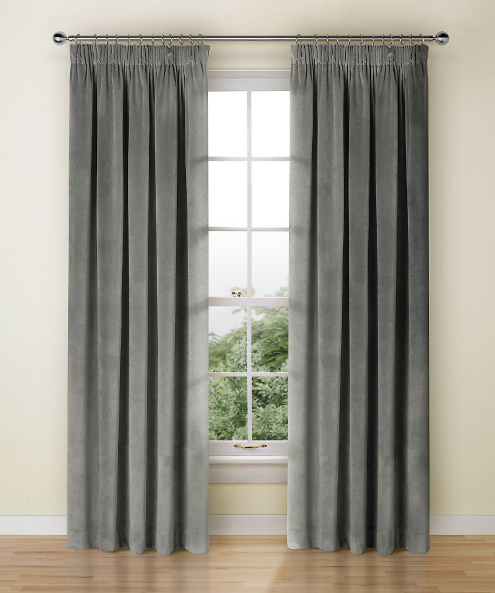 Lined Velvet Pencil Pleat Curtains RRP £129