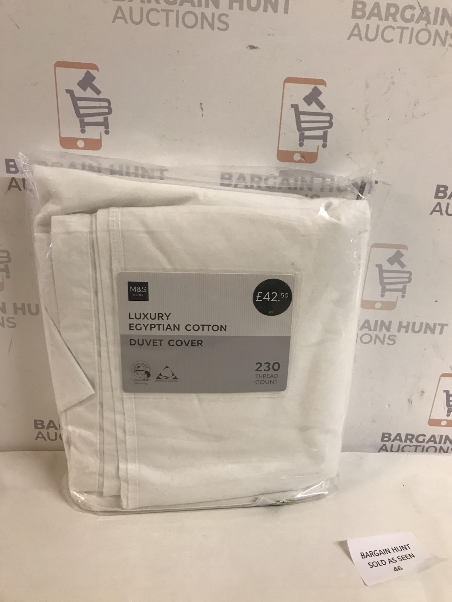 Egyptian Cotton 230 Thread Count Duvet Cover, Double RRP £42.50 - Image 2 of 2