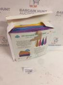Coloured Reuseable Baby Wipes