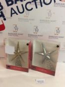 Set of 2 Star Tree Toppers