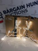 Set of 2 Light Up Reindeer (damaged, see image)