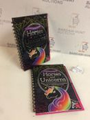 Set of 2 Scratch and Draw Horses and Unicorns