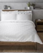 Beautifully Textured 100% Cotton Bedding Set, King Size RRP £69