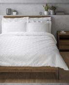 Pure Cotton Square Cut Textured Bedding Set, Super King RRP £79