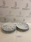Set of 8 Speckle Porcelain Side Plates