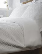 Beautifully Textured 100% Cotton Duvet Cover, Super King
