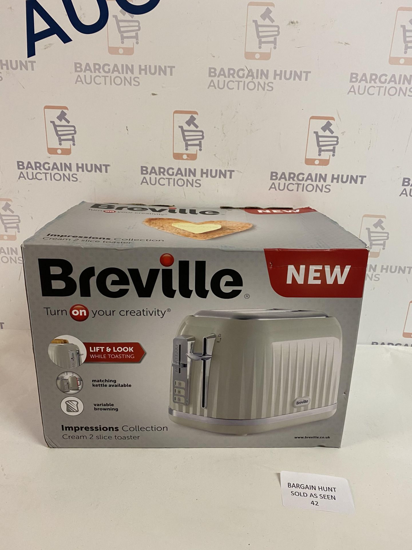 Breville Cream 2 Slice Toaster