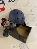 Triple 8 Brainsaver EPS Unisex Rubber Helmet, Blue, L/XL