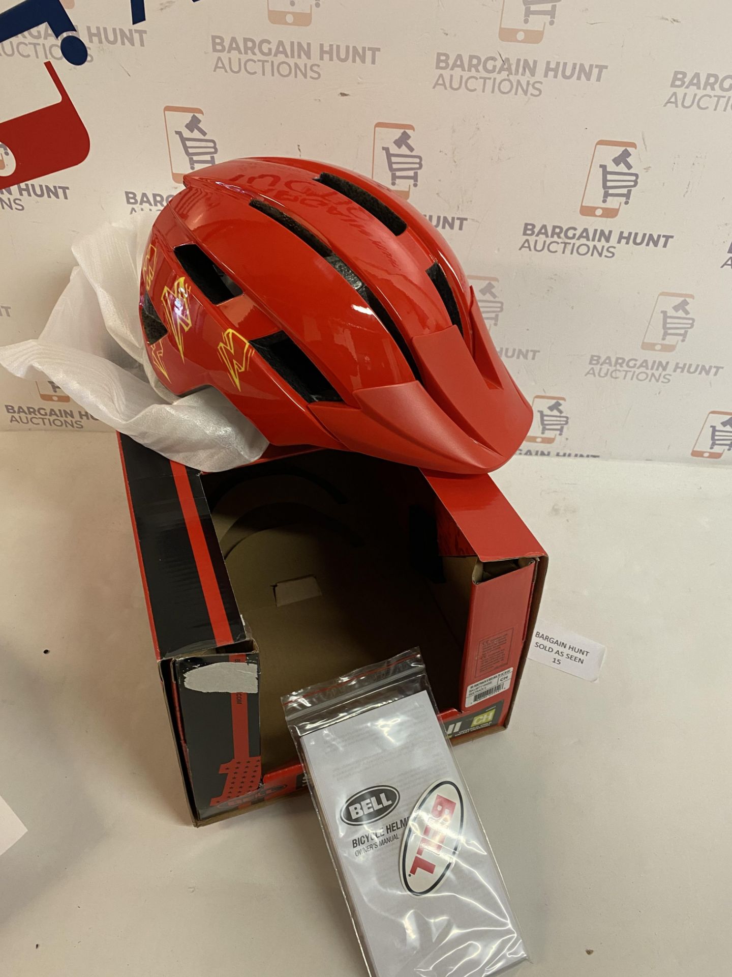 Bell Unisex Youth Sidetrack II Children's Bicycle Helmet Red Bolts RRP £45.99