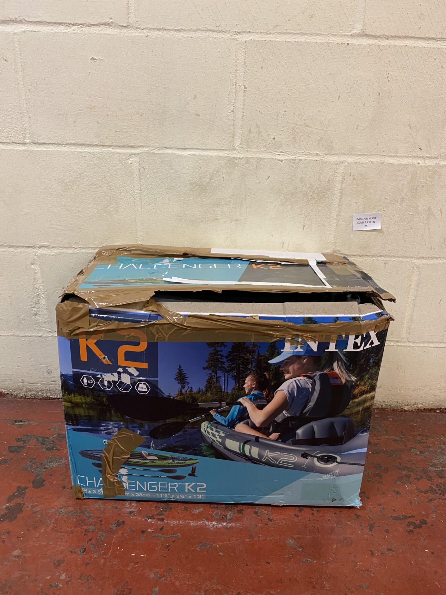 Intex K2 Challenger Kayak, Man Inflatable Canoe with Aluminum Oars RRP £224 - Image 2 of 2