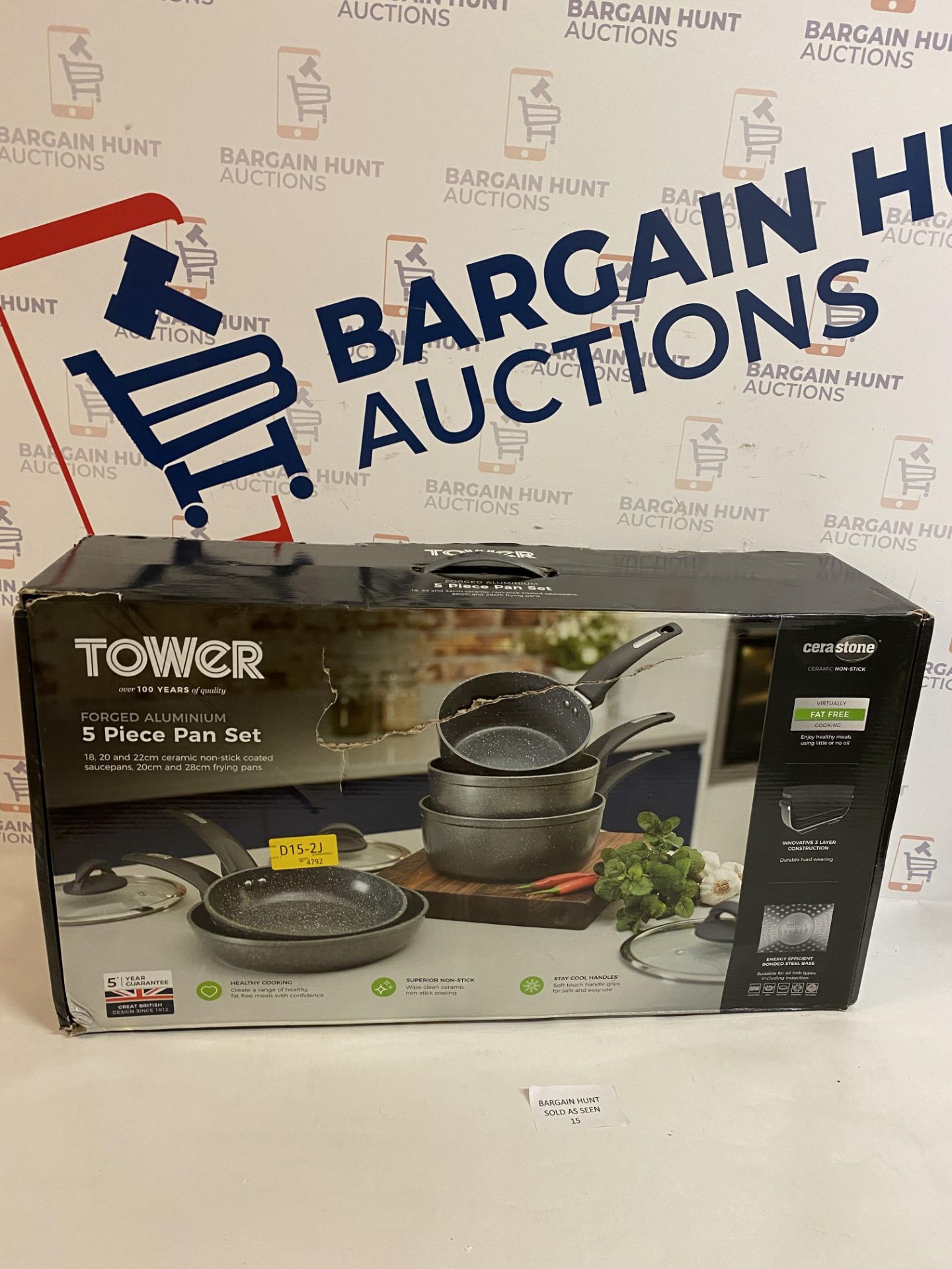 Tower Forged Aluminium 5 Piece Pan Set RRP £56.99