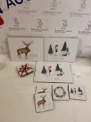 Set of Festive Coasters and Placemats