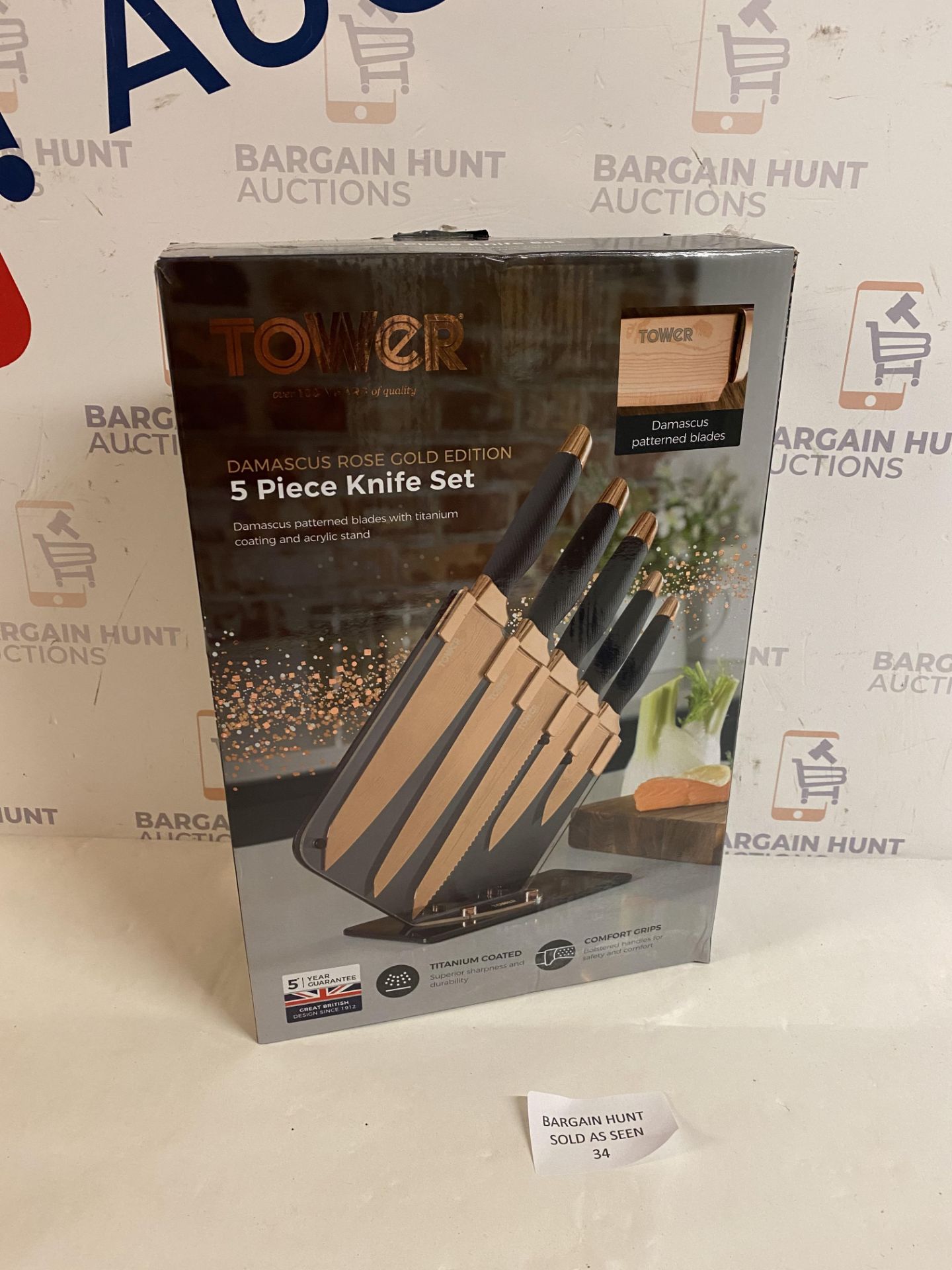 Tower Kitchen Knife Set with Acrylic Knife Block