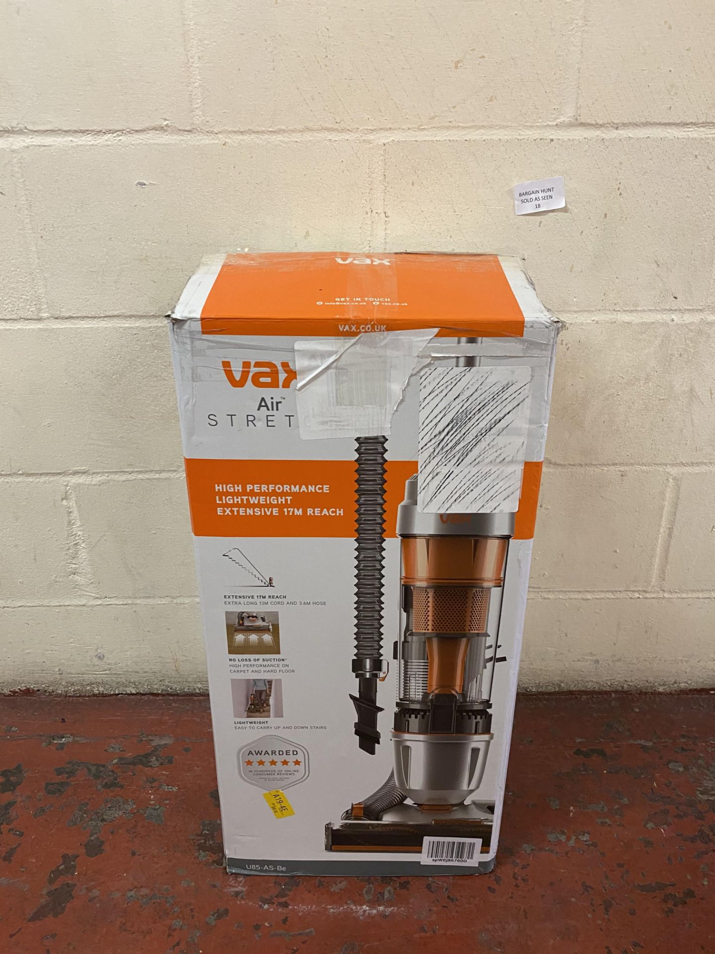 Vax U85-AS-Be Air Stretch Upright Vacuum, 1.5Litre RRP £99.99