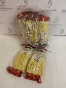 Brand New Yellow Nitrile Palm Coated Gloves, 12 pack