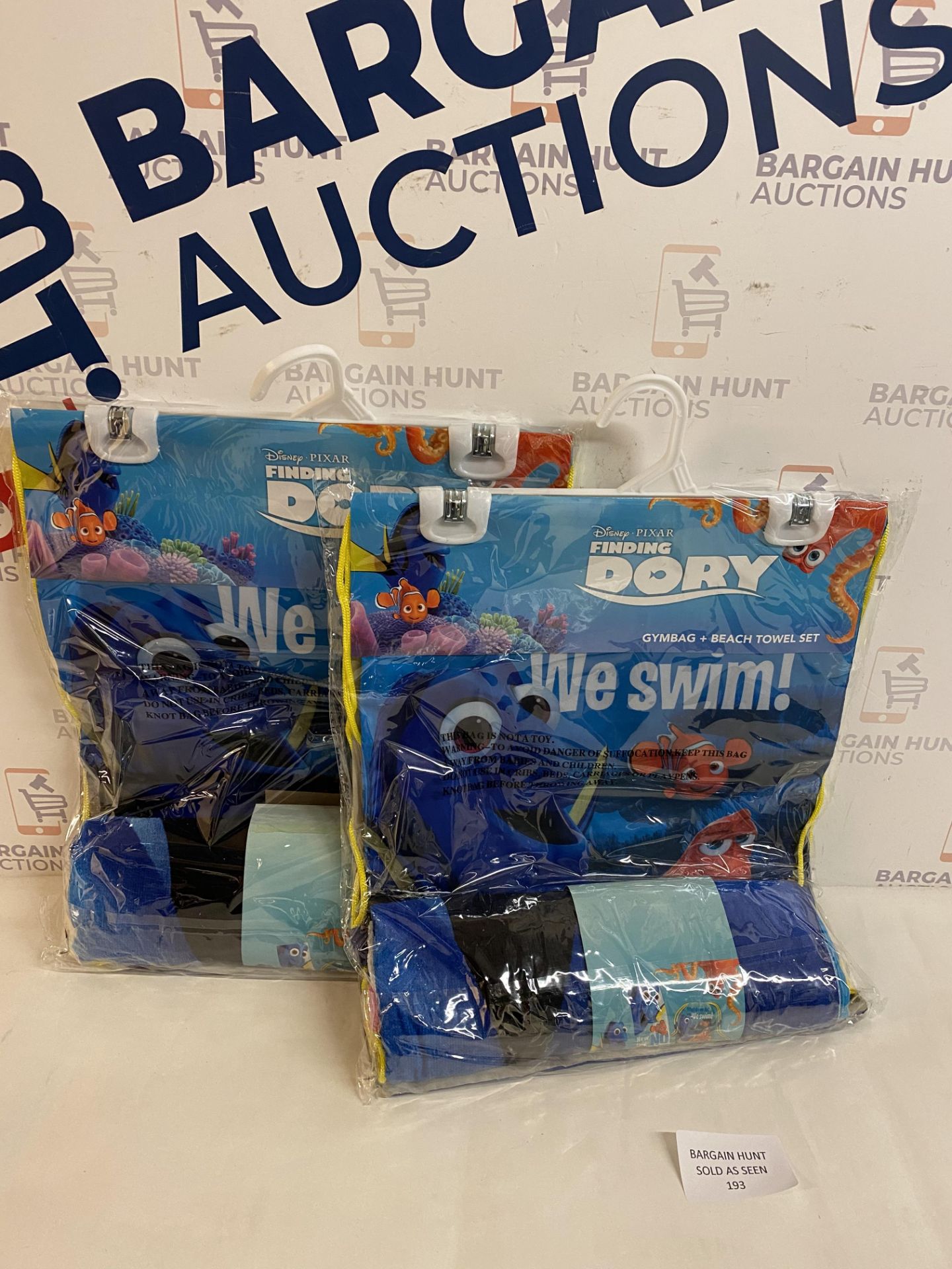 Brand New Disney Finding Dory Gymbag and Beach Towel Set, Set of 2