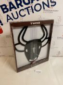 Brand New Twins Black Cow Quartz Wall Clock