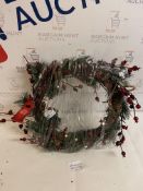 Lightup Red Berry & Pine Cone Wreath