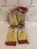 Brand New Yellow Nitrile Palm Coated Gloves, 12 pack