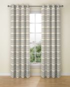 Chenille Geometric Eyelet Ochre Curtains RRP £119