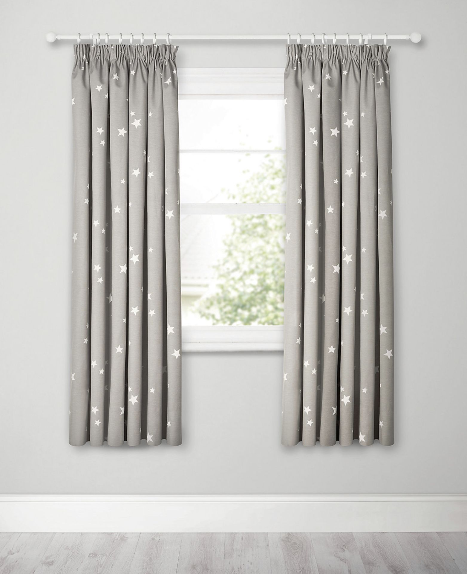 Star Pencil Pleat Blackout Kids Curtains RRP £49