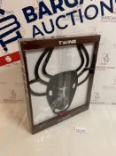 Brand New Twins Black Cow Quartz Wall Clock