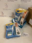 Brand New Scholl Velvet Smooth Electronic Nail Care System Limited Edition, Set of 3