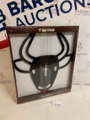 Brand New Twins Black Cow Quartz Wall Clock