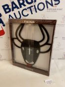 Brand New Twins Black Cow Quartz Wall Clock