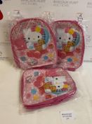 Brand New Hello Kitty Girls Backpack, Set of 3