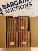 Brand New Small Rope Handle Striped Brown Carrier Bags, 19 Packs of 10