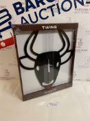 Brand New Twins Black Cow Quartz Wall Clock