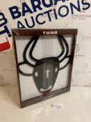 Brand New Twins Black Cow Quartz Wall Clock