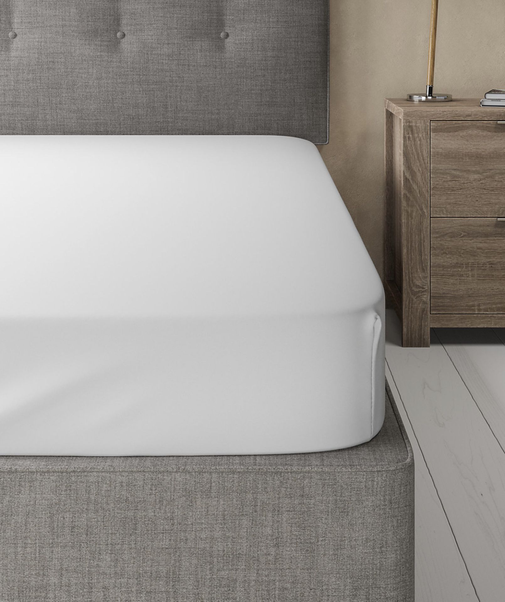 Egyptian Cotton 400 Thread Count Percale Fitted Sheet, Single RRP £29.50