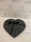 Set of 2 Heart Slate Placemats