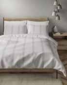 Cotton Rich Percale Striped Bedding Set, King Size RRP £39.50