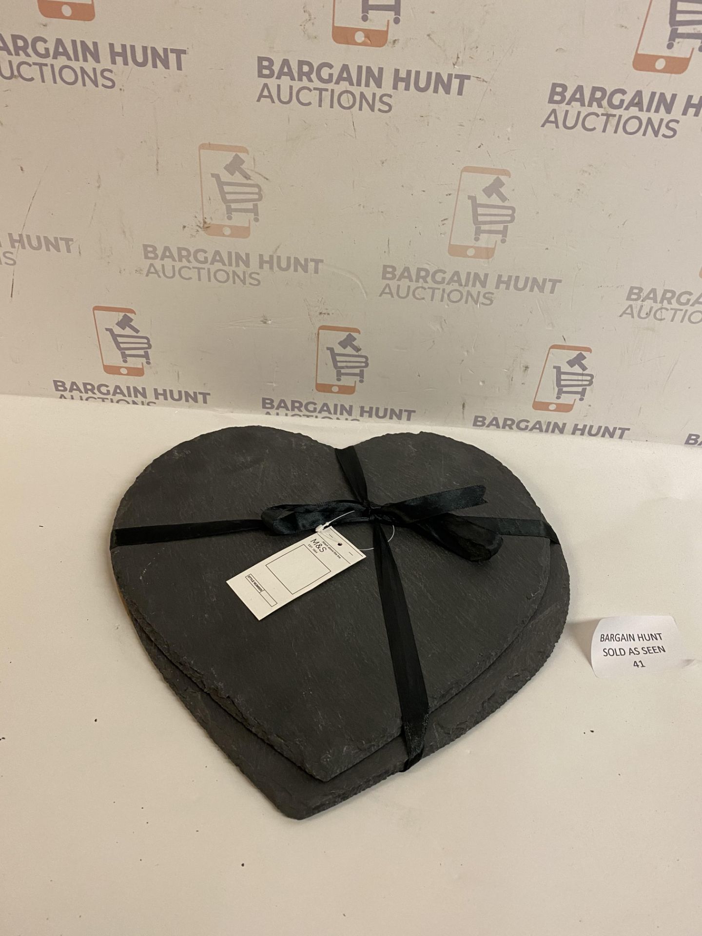 Set of 2 Heart Slate Placemats
