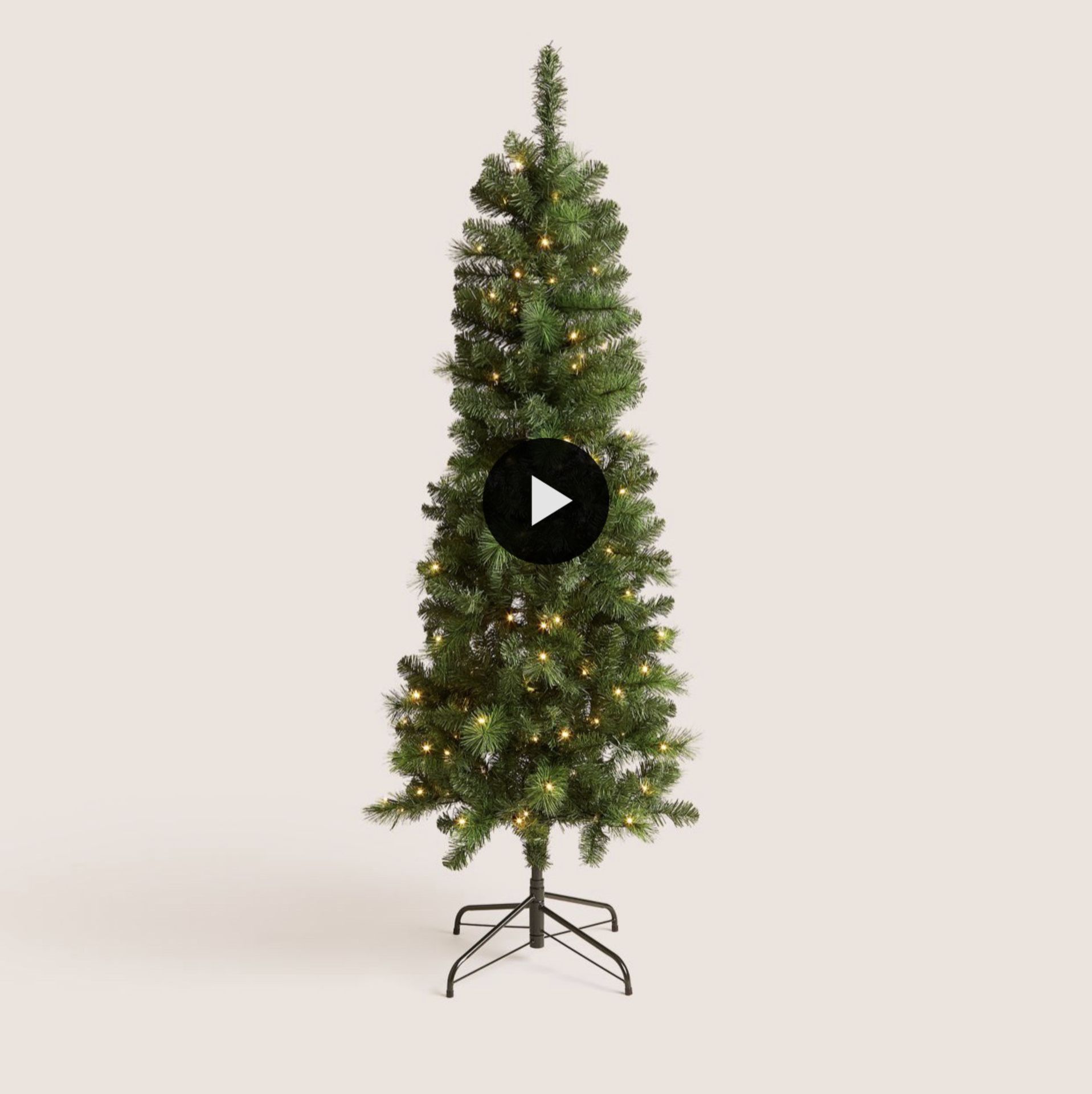 6ft Lit Slim Pine Christmas Tree RRP £59
