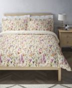 Pure Cotton Sateen Floral Bedding Set, Double RRP £59