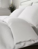 Pure Cotton Chevron Textured Bedding Set, King Size (small stain on pillow case, see image) RRP £69