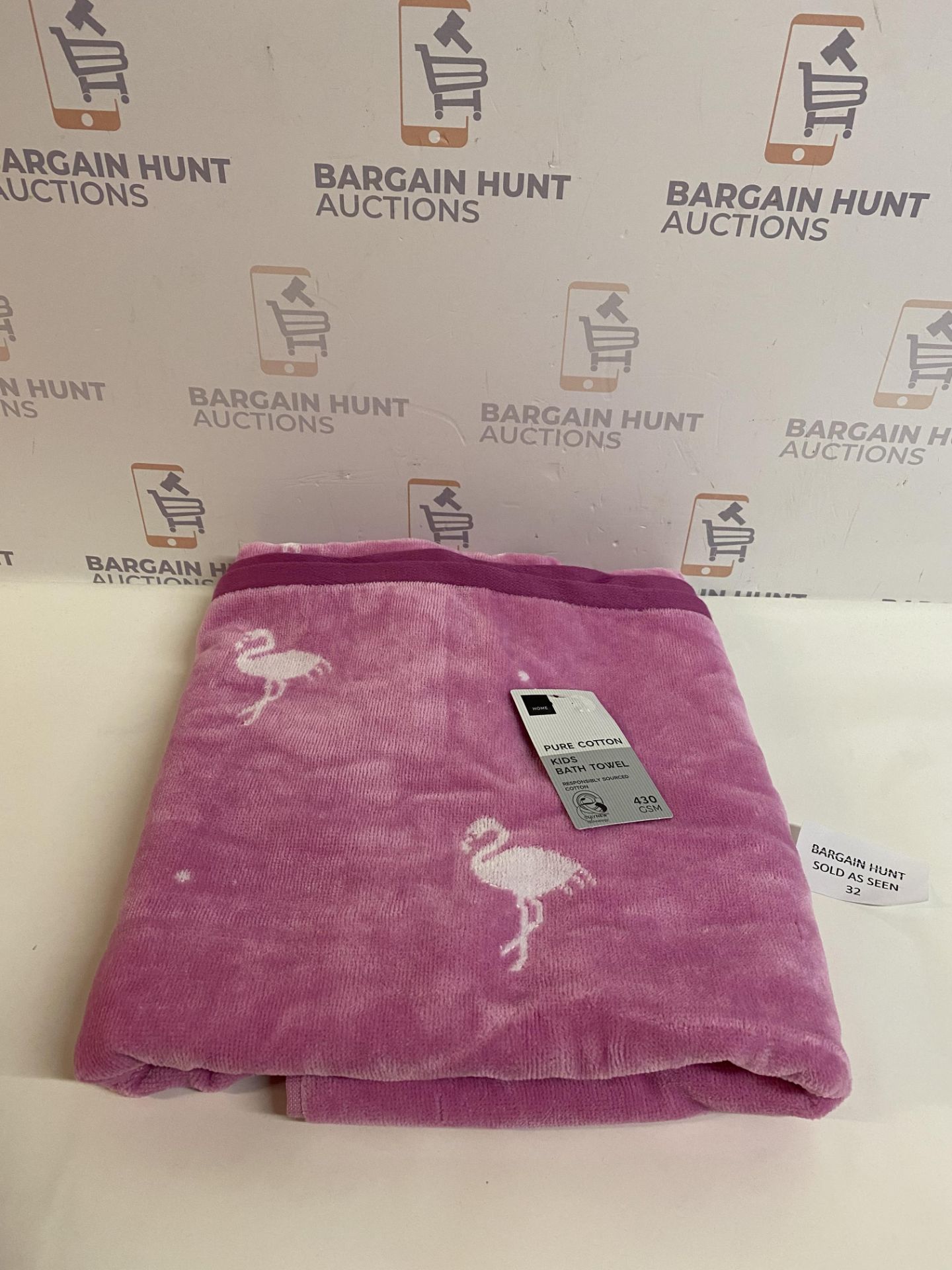 Pure Cotton Flamingo Kids Bath Towel